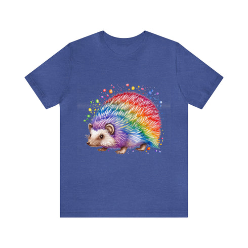 Rainbow Hedgehog - Short Sleeve Tee Heather True Royal
